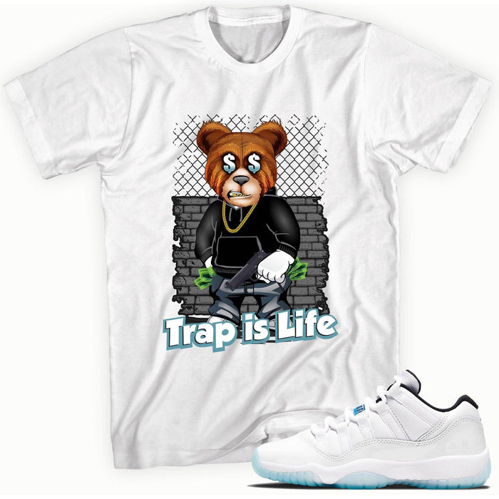 11s Low Legend Blue Shirt Trap is Life