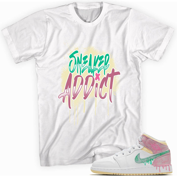1 Mid Paint Drip (GS) Shirt Sneaker Addict