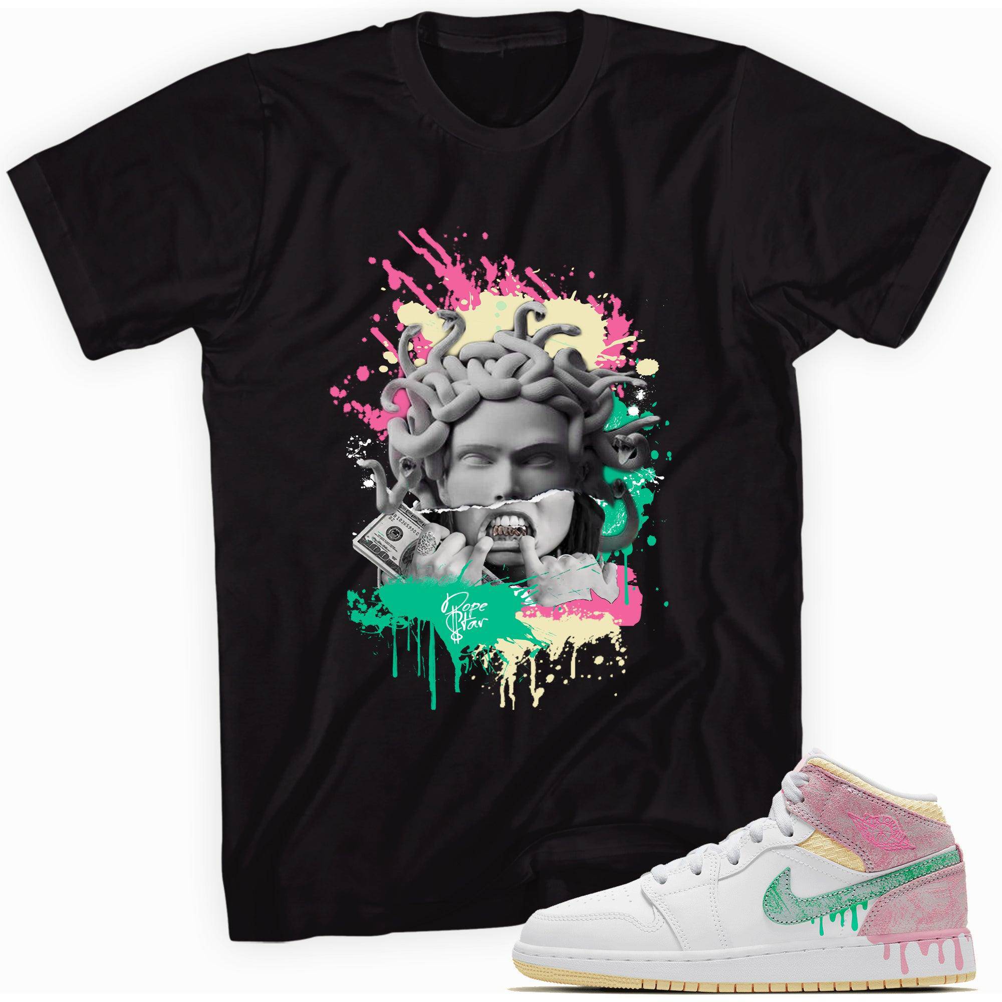 1 Mid Paint Drip (GS) Shirt Medusa
