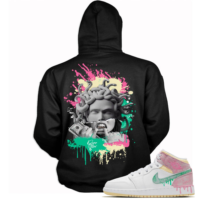 1 Mid Paint Drip (GS) Hoodie Medusa