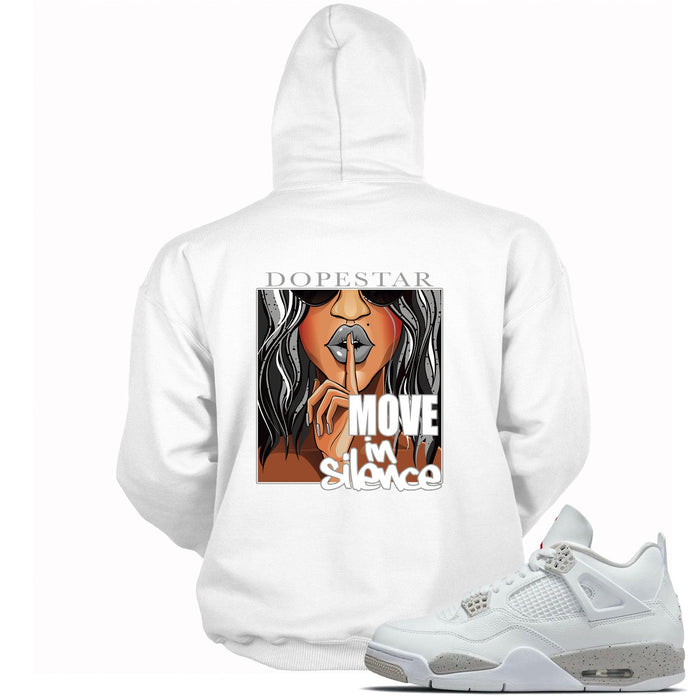 4 White Oreo 2021 Hoodie Move In Silence