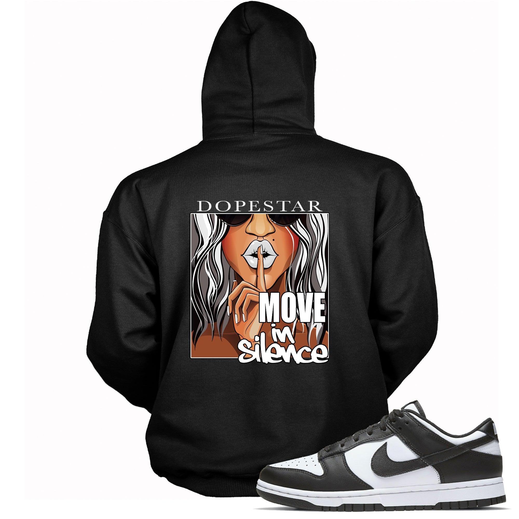 Dunk Low White Black Hoodie Move In Silence