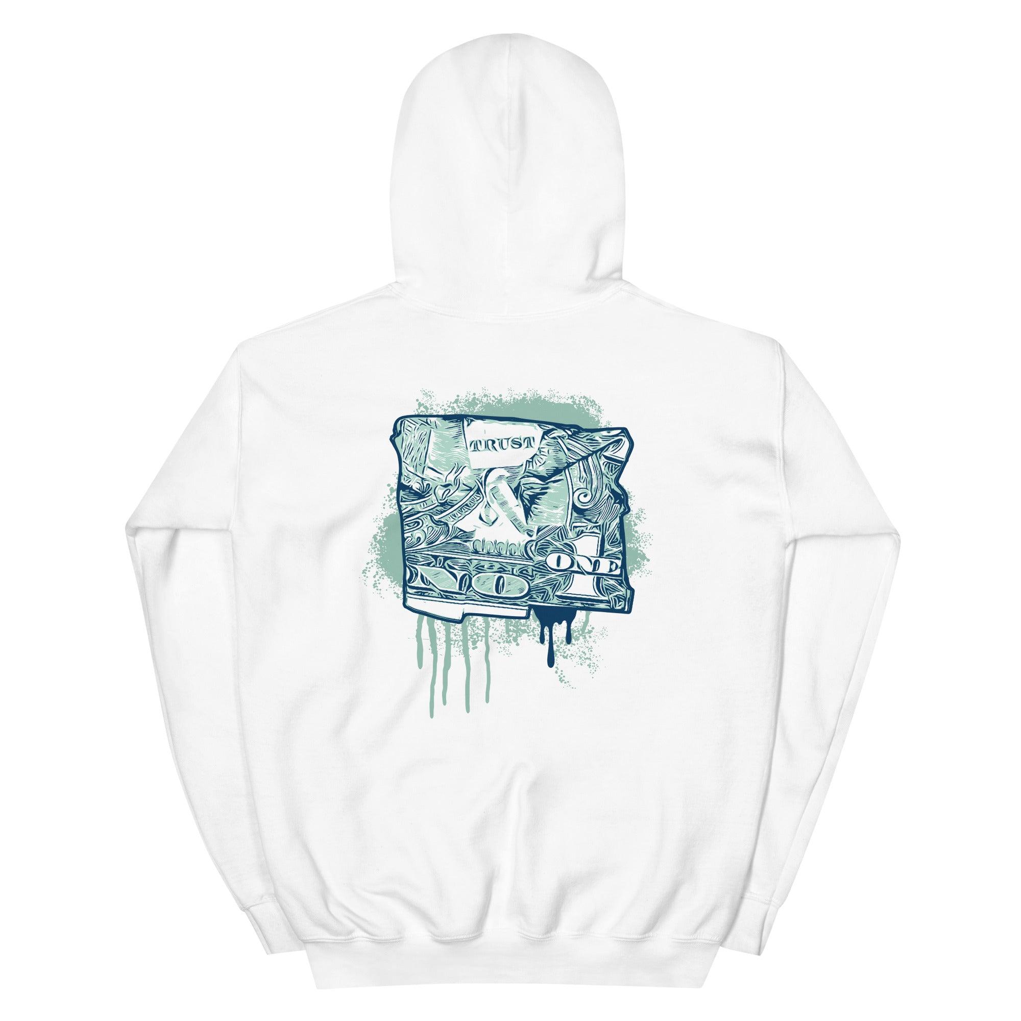 1 Mid Mystic Navy Mint Foam Hoodie Trust No One Dollar