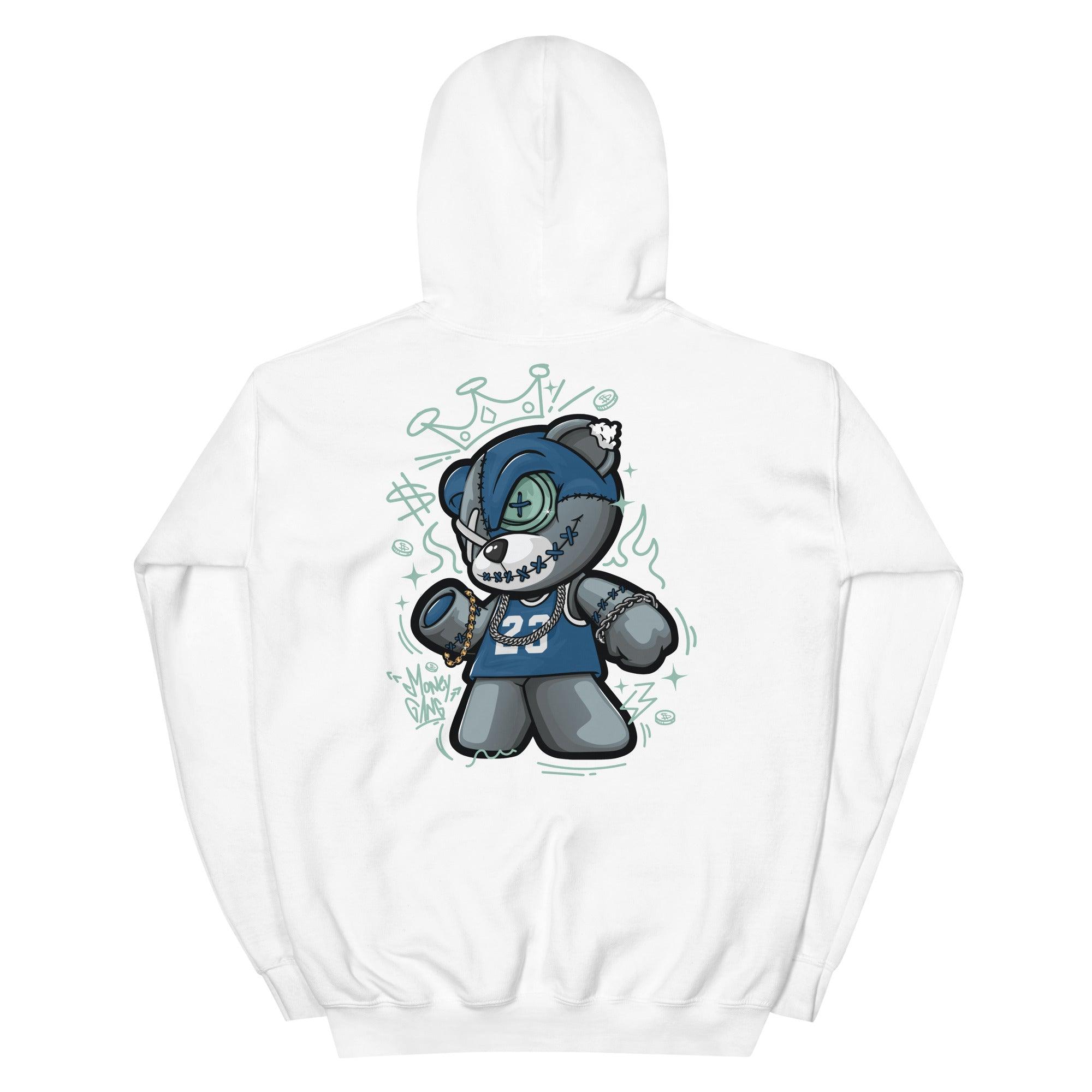 1 Mid Mystic Navy Mint Foam Hoodie Gang Bear