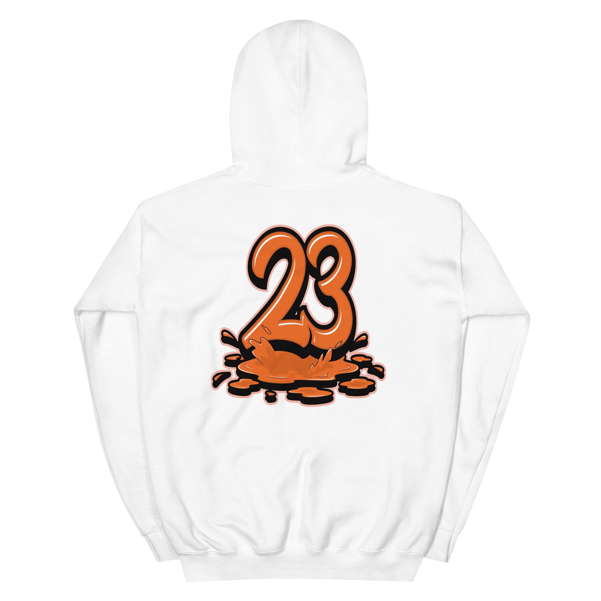 1 Mid Orange Black Hoodie 23 Melting