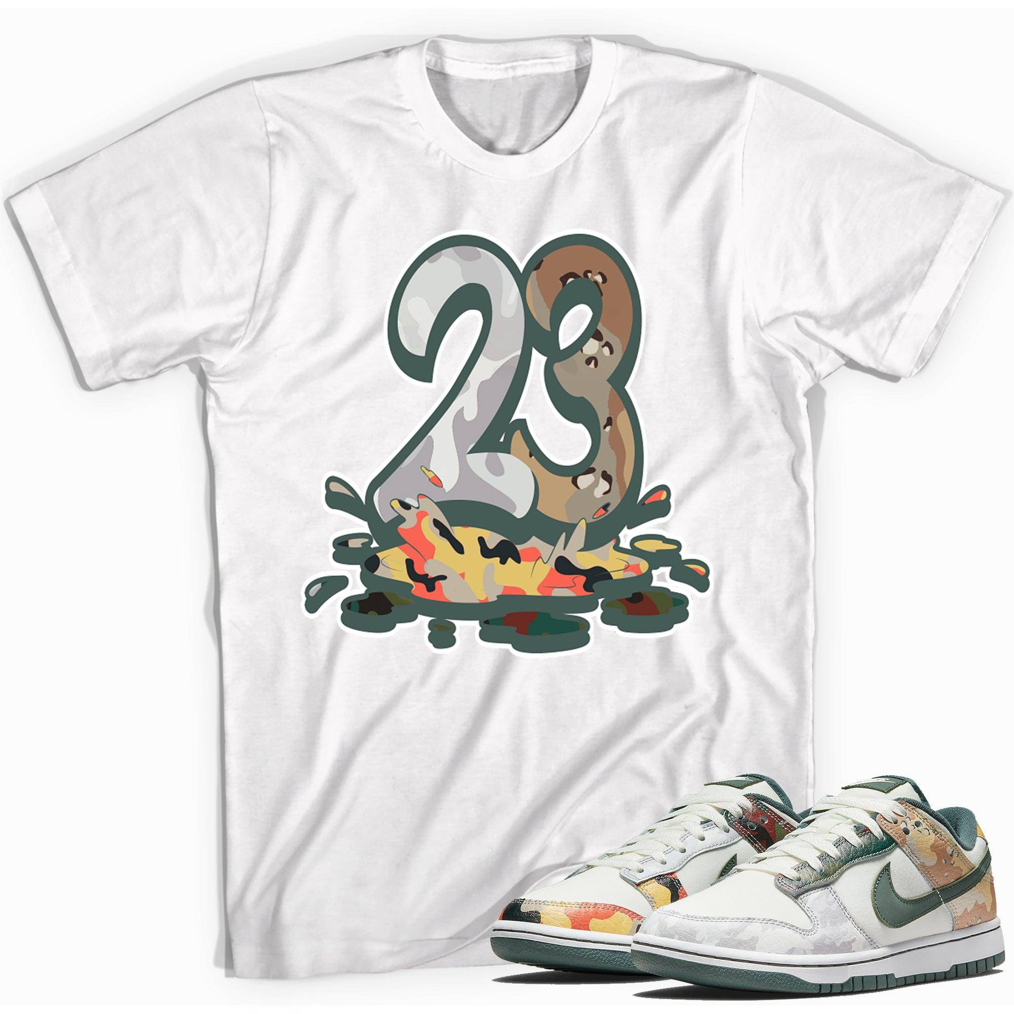 Dunk Low Sail Multi Camo Shirt 23 Melting