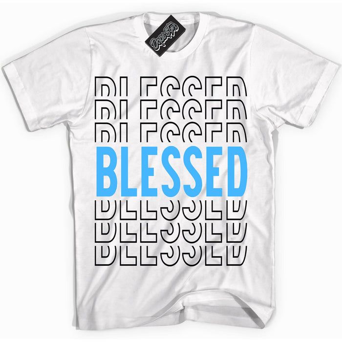 Powder Blue 9s DopeStar Shirt Blessed Stacked Graphic
