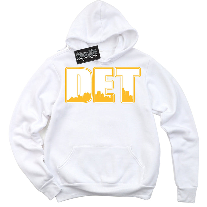 White University Gold DopeStar Hoodie Detroit Graphic