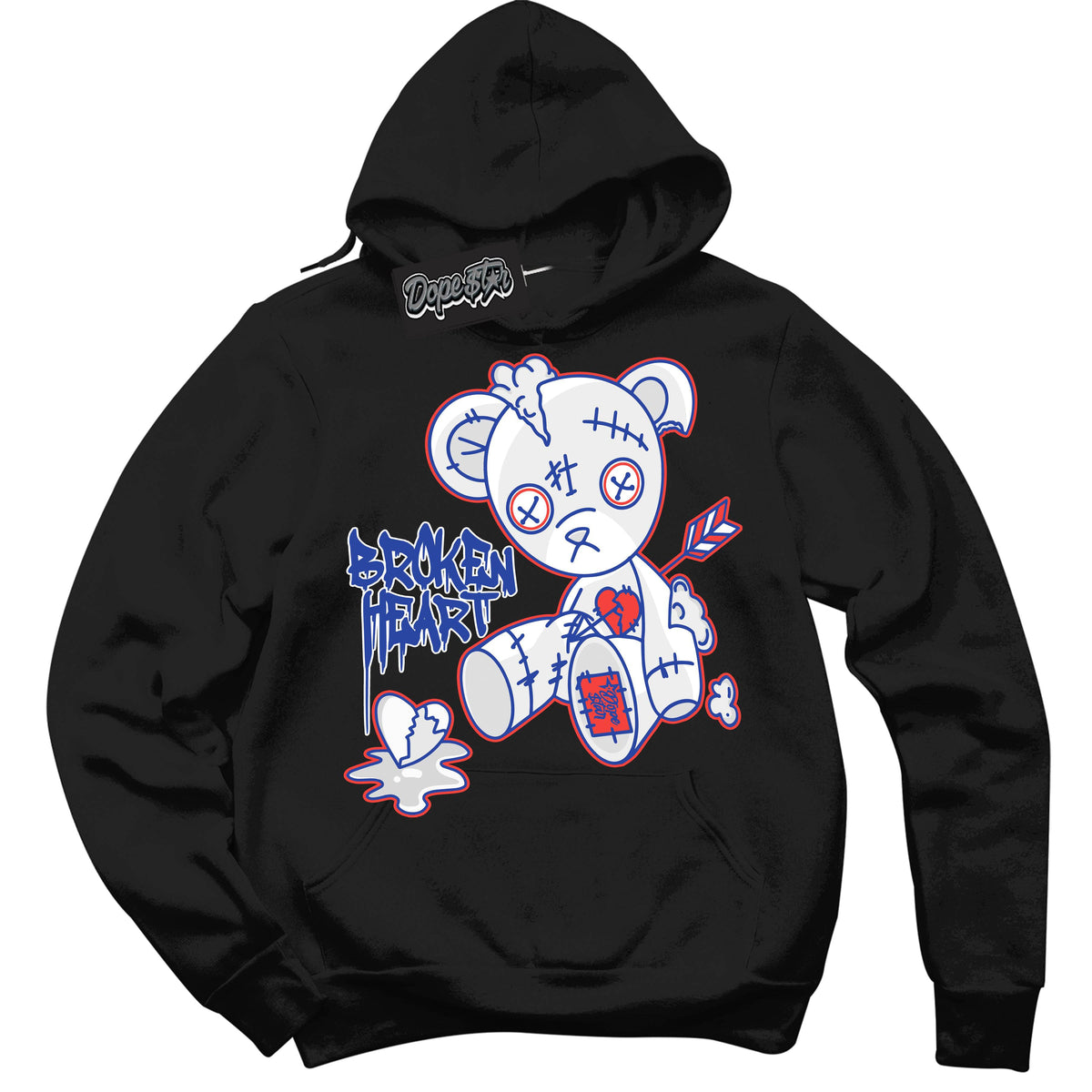 Ultramarine 180s DopeStar Hoodie Broken Heart Bear Graphic