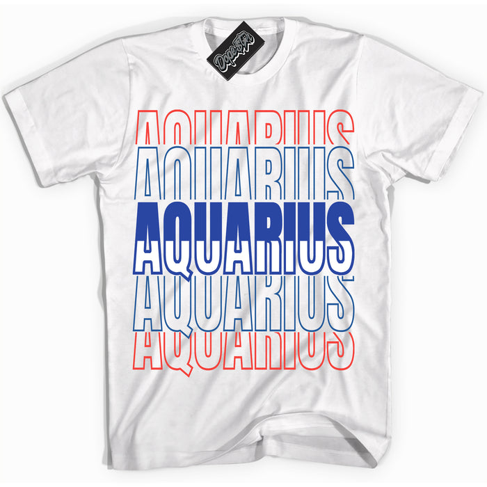 Cool White Shirt with “ Aquarius ” design that perfectly matches Ultramarine 180s Sneakers.