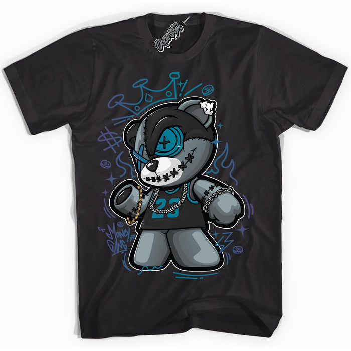 Cool Black Shirt with “ Money Gang Bear” design that perfectly matches Love Letter 14s Sneakers.