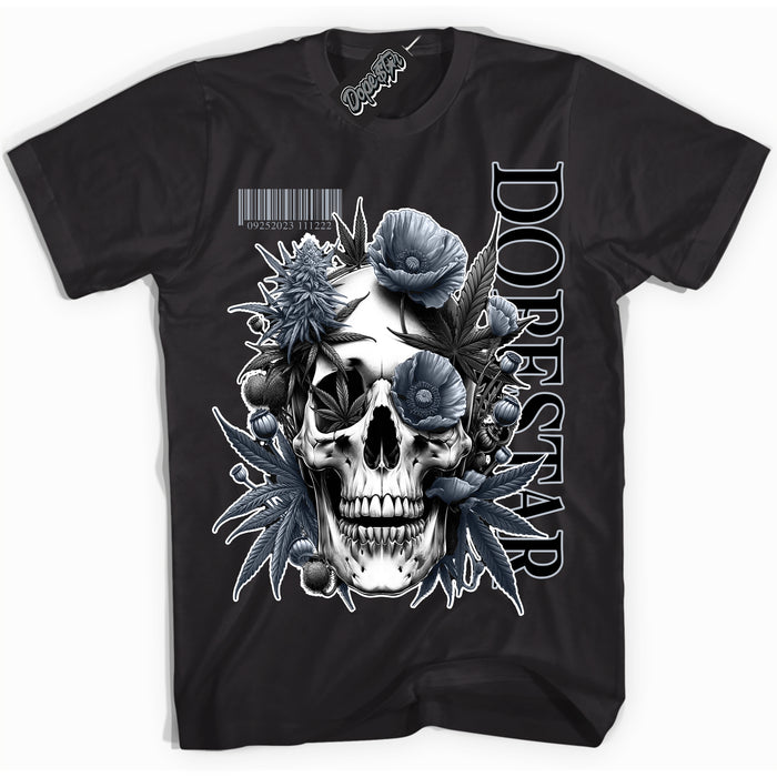 Cool Black Shirt with “ Skull Poppies” design that perfectly matches The KAWS X Sky High Farm 1s Sneakers.