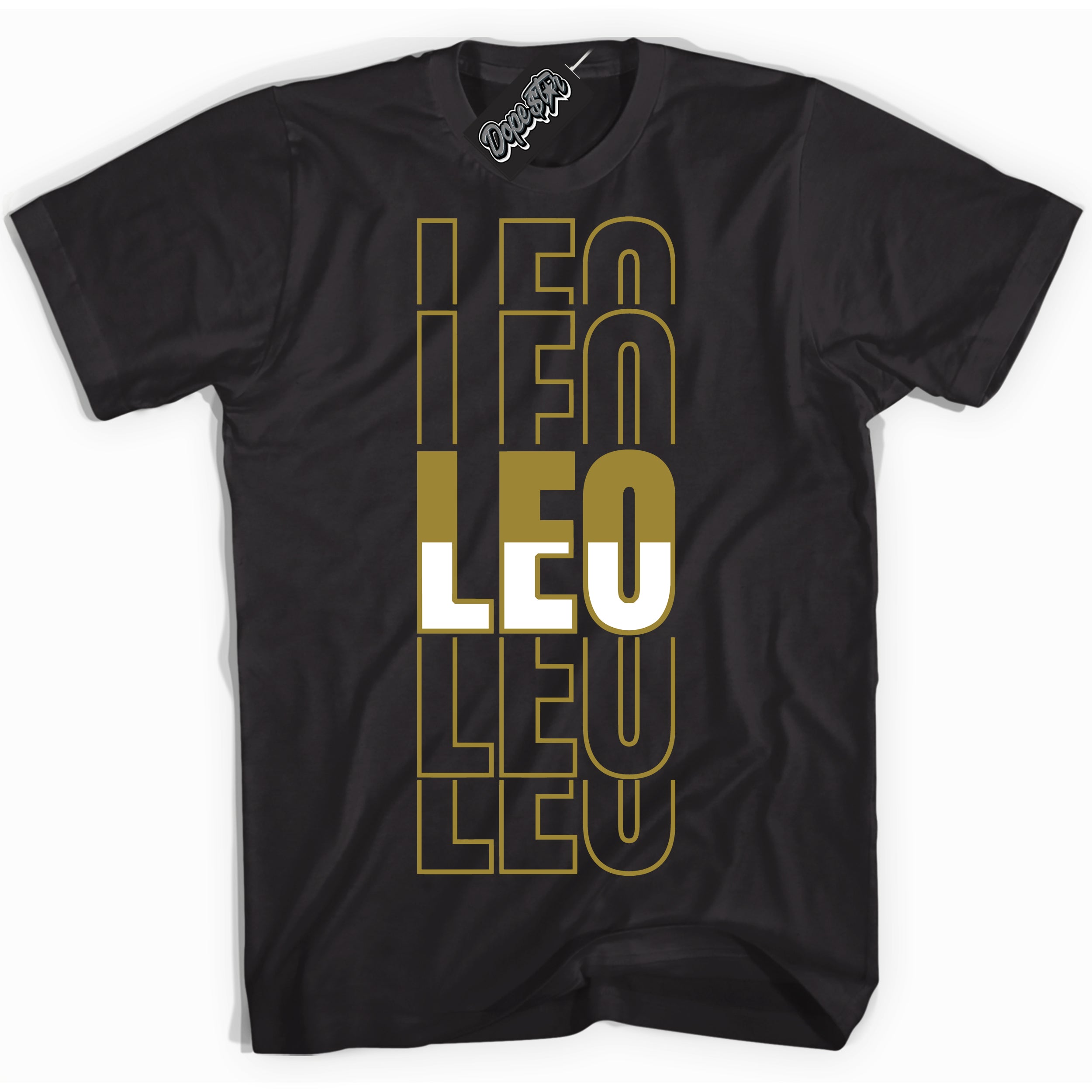 Cool Black Shirt with “ Leo ” design that perfectly matches Pacific Moss Dunks.
