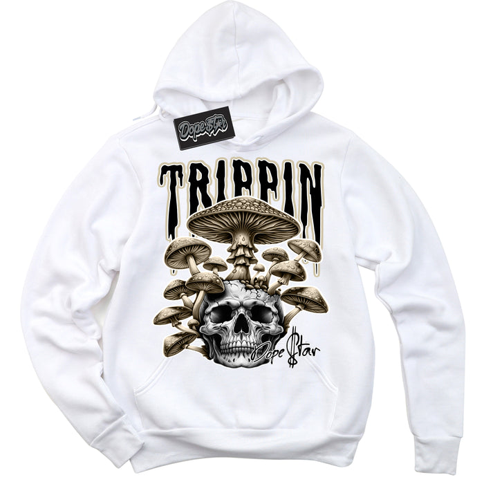 Cool White Hoodie with “ Trippin”  design that Perfectly Matches Gratitude 11s Sneakers.