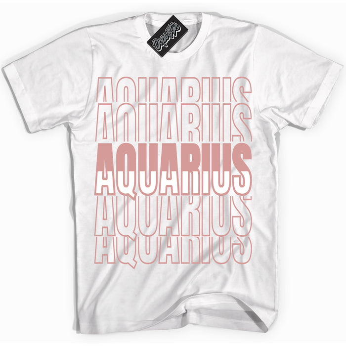 Cool White Shirt with “ Aquarius ” design that perfectly matches Legend Pink 11s Jordans.
