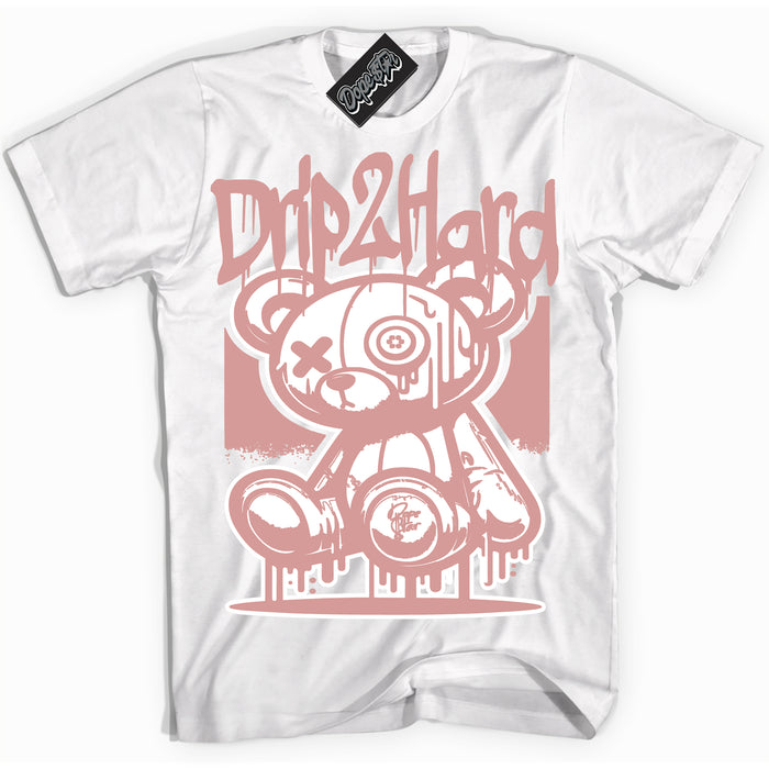 Cool White Shirt with “ Drip 2 Hard ” design that perfectly matches Legend Pink 11s Jordans.
