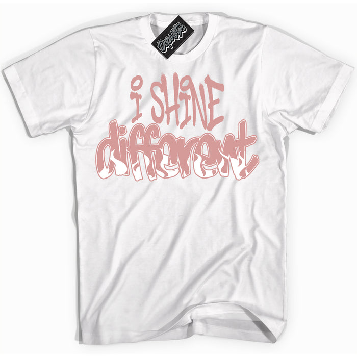 Cool White Shirt with “ I Shine Different ” design that perfectly matches Legend Pink 11s Jordans.
