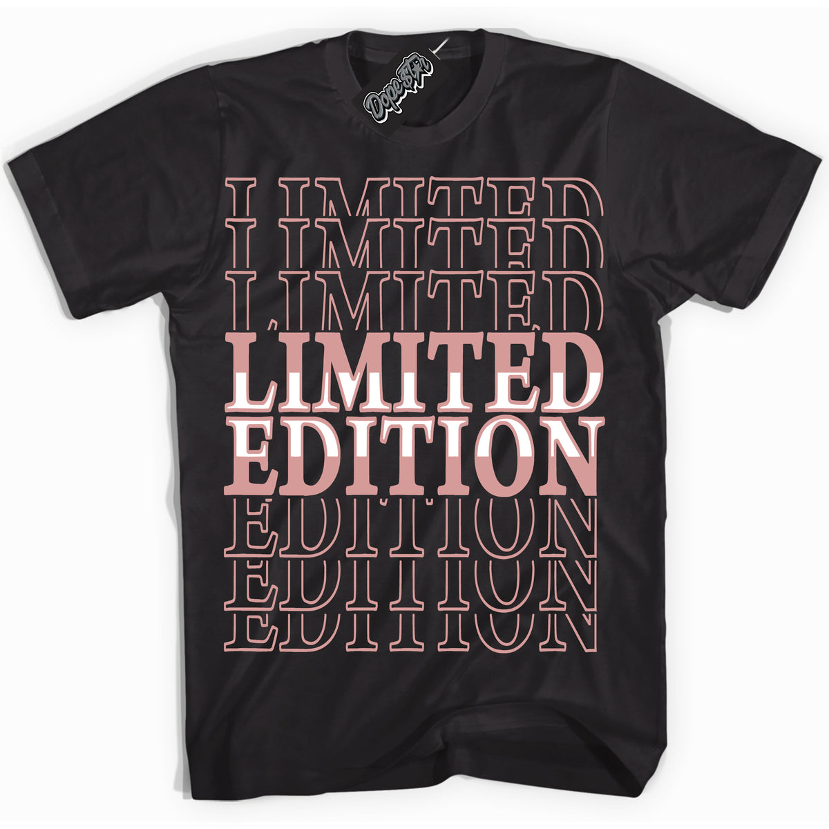 Cool Black Shirt with “ Limited Edition ” design that perfectly matches Legend Pink 11s Jordans.
