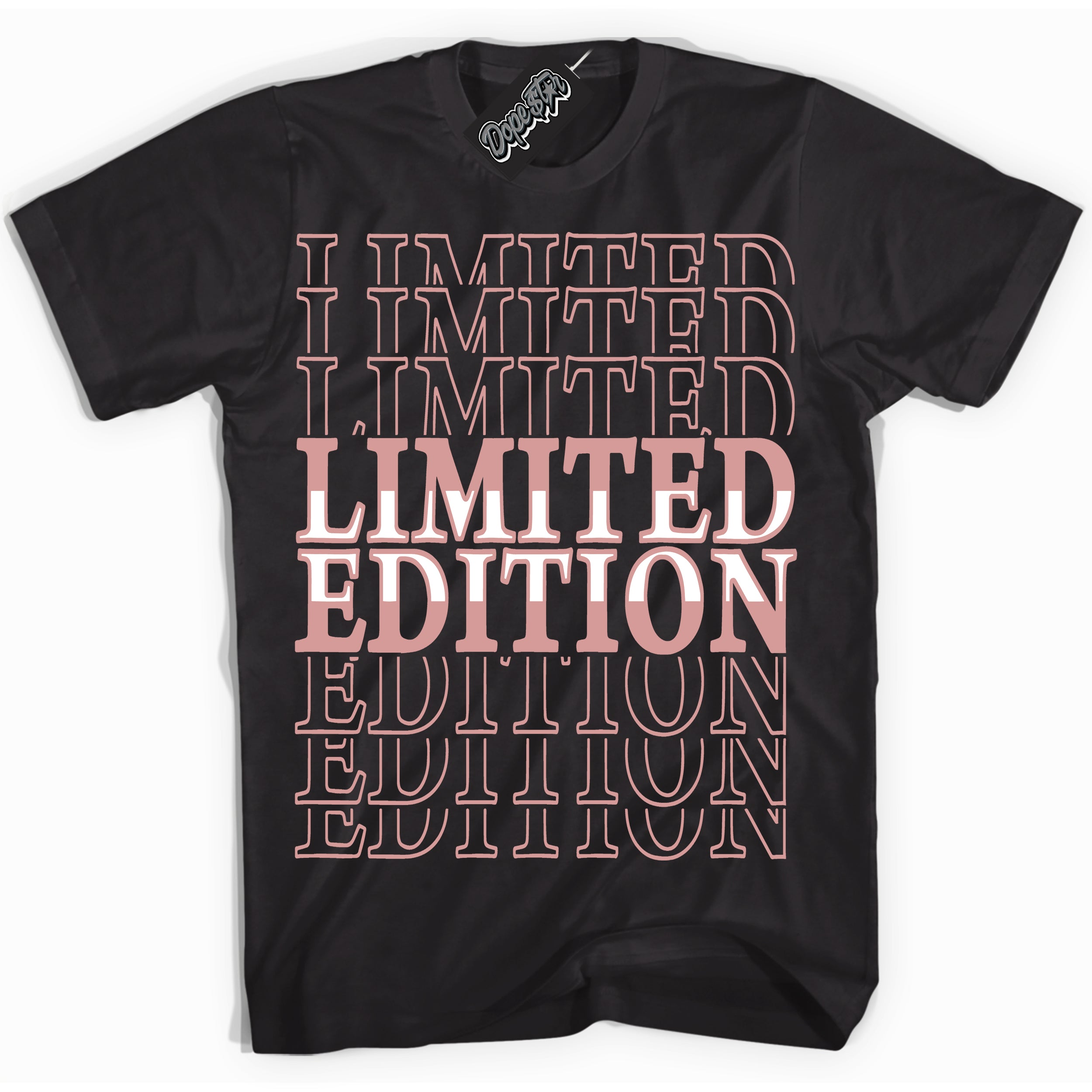 Cool Black Shirt with “ Limited Edition ” design that perfectly matches Legend Pink 11s Jordans.
