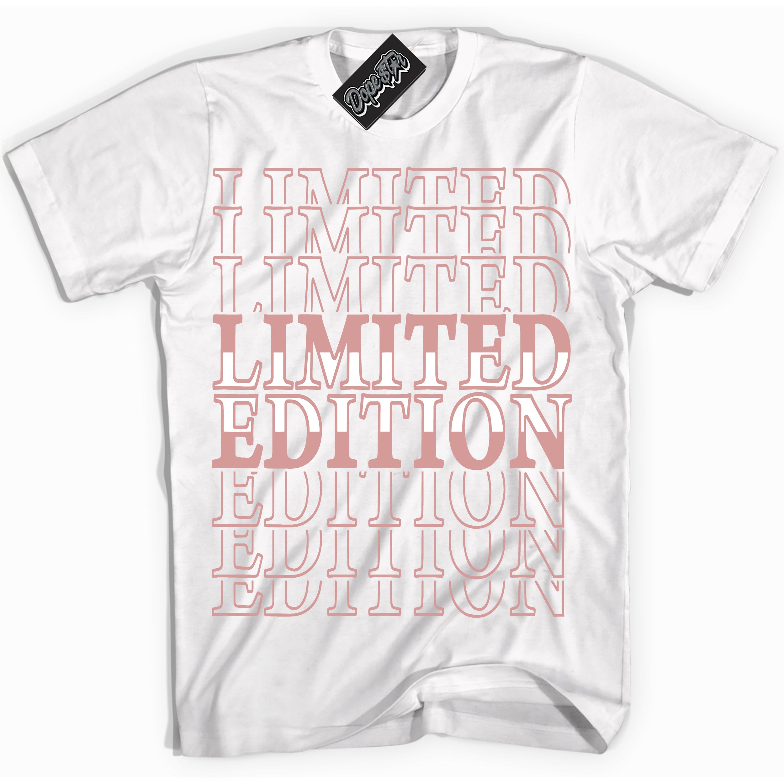 Cool White Shirt with “ Limited Edition ” design that perfectly matches Legend Pink 11s Jordans.

