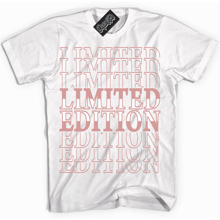 Cool White Shirt with “ Limited Edition ” design that perfectly matches Legend Pink 11s Jordans.
