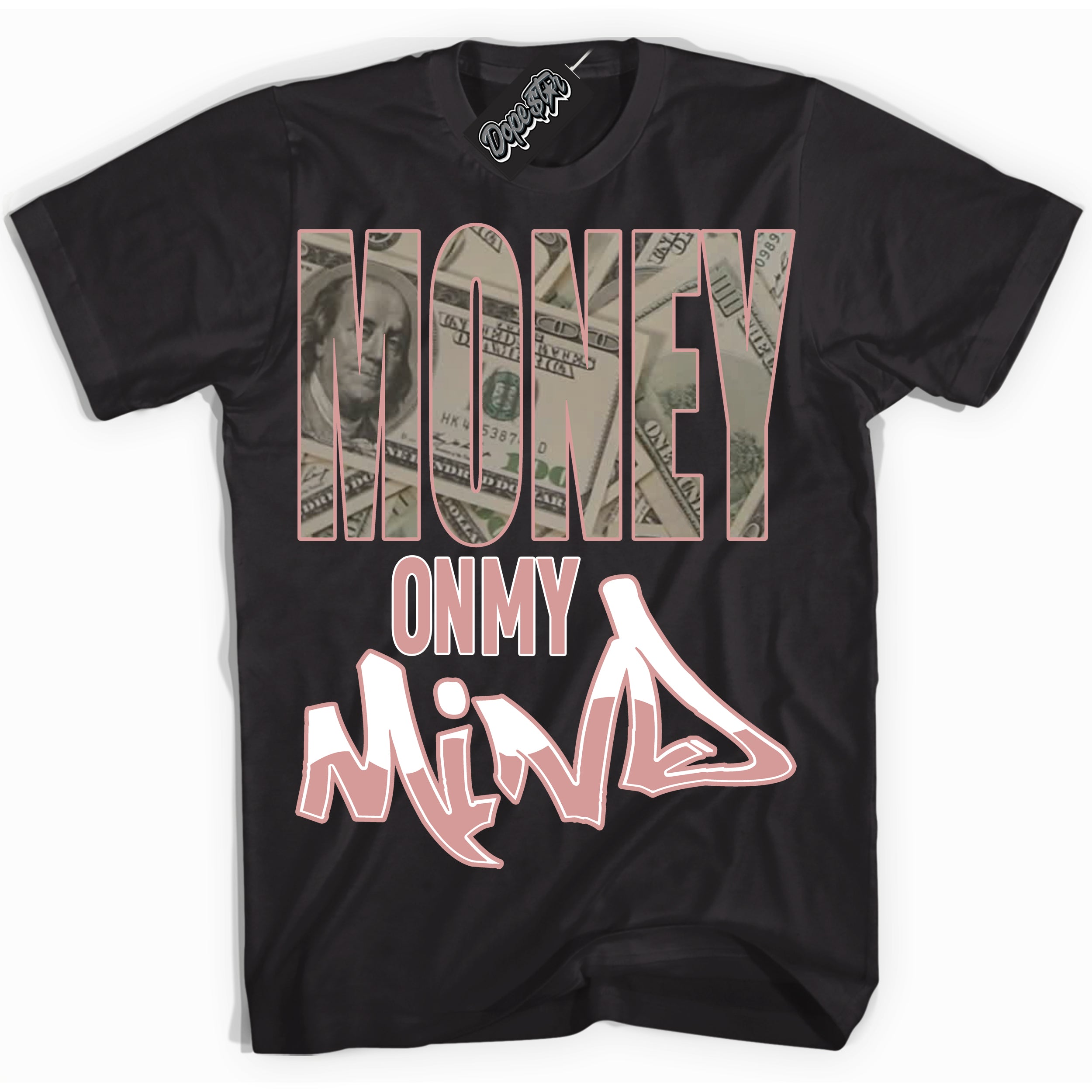 Cool Black Shirt with “ Money On My Mind ” design that perfectly matches Legend Pink 11s Jordans.

