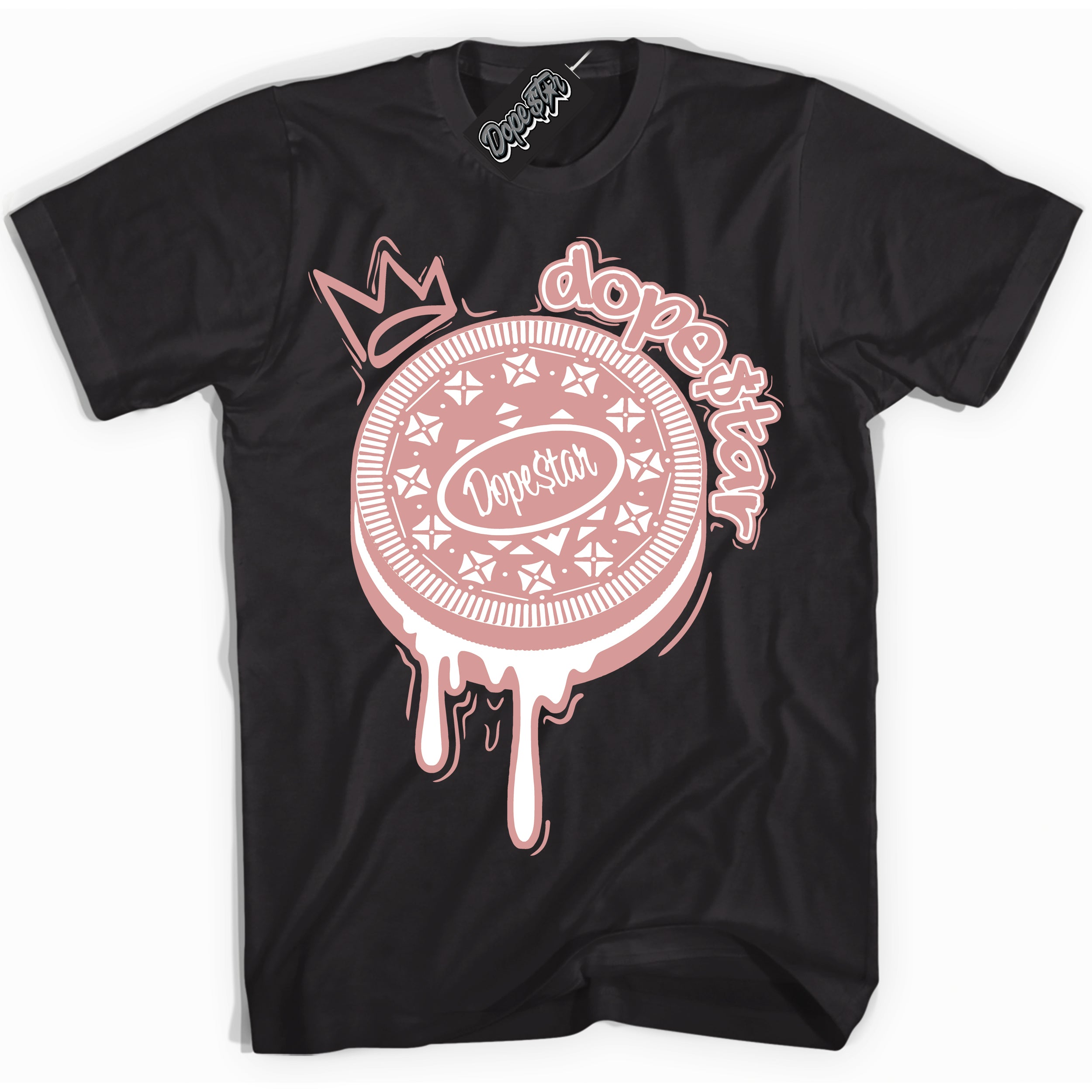 Cool Black Shirt with “ Oreo DS ” design that perfectly matches Legend Pink 11s Jordans.
