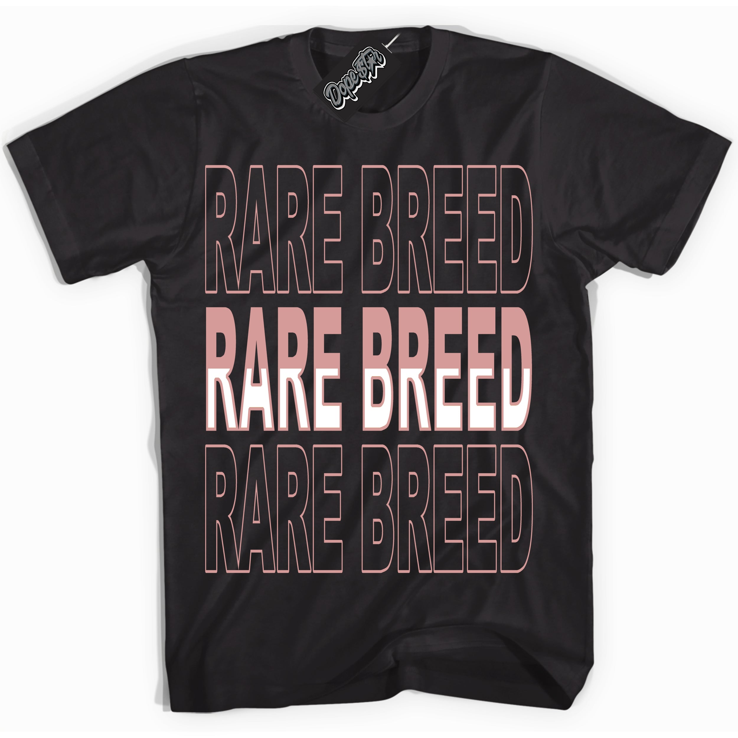 Cool Black Shirt with “ Rare Breed ” design that perfectly matches Legend Pink 11s Jordans.
