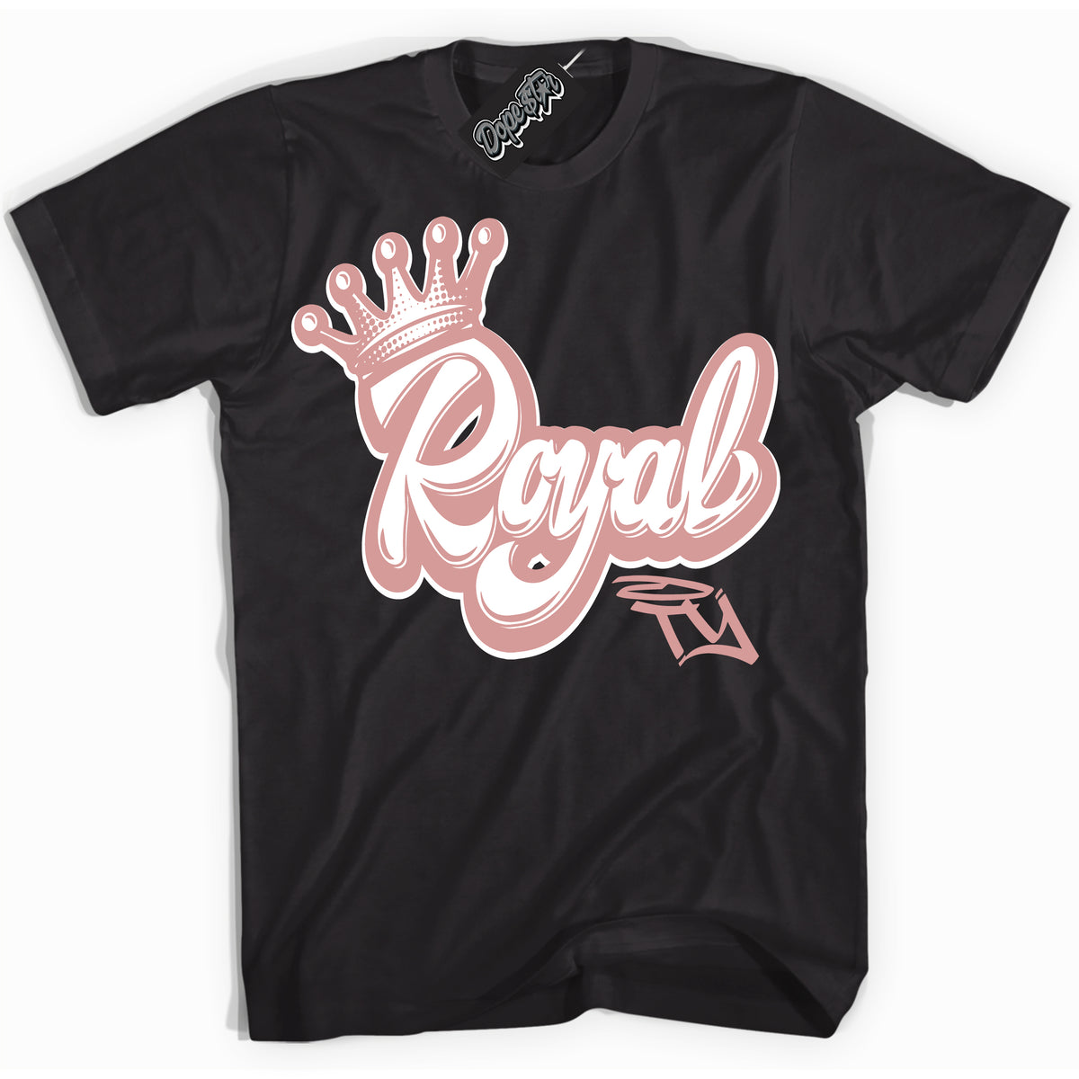 Cool Black Shirt with “ Royalty ” design that perfectly matches Legend Pink 11s Jordans.
