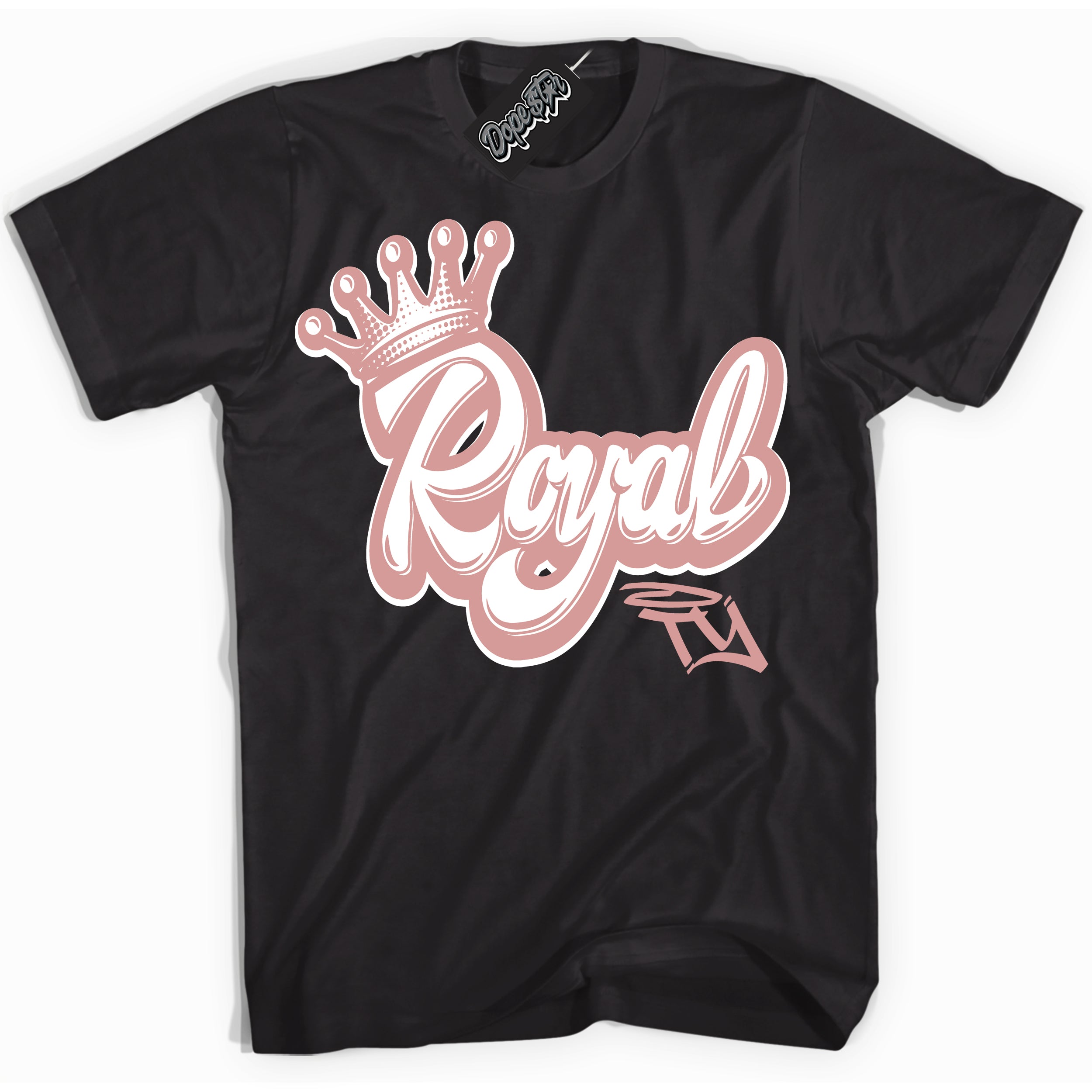 Cool Black Shirt with “ Royalty ” design that perfectly matches Legend Pink 11s Jordans.
