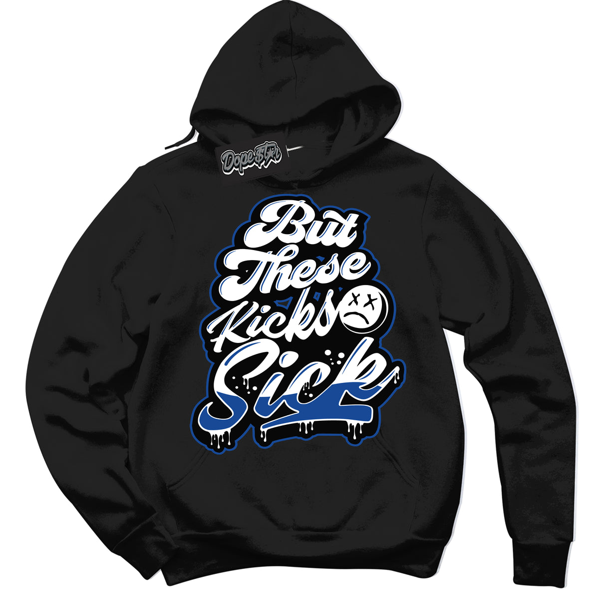 AJ12 Retro Blueberry ‘Kick Sick’ – Black Streetwear Hoodie | Sneaker Matching sweatshirt for AJ12 Retro Blueberry | Men's and Women's Streetwear Graphic Hoodie by Sneaker Shirts Outlet.
