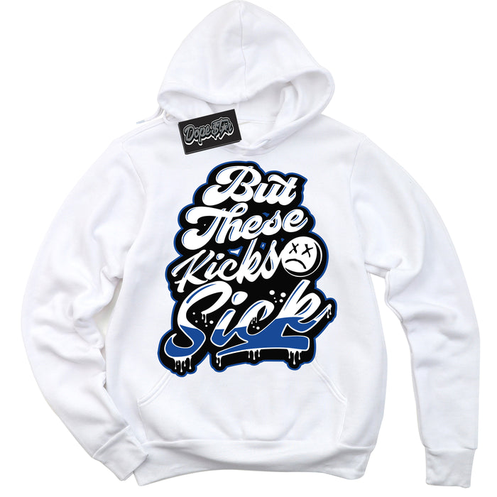 AJ12 Retro Blueberry ‘Kick Sick’ – White Streetwear Hoodie | Sneaker Matching sweatshirt for AJ12 Retro Blueberry | Men's and Women's Streetwear Graphic Hoodie by Sneaker Shirts Outlet.
