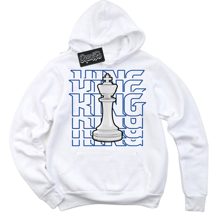 AJ12 Retro Blueberry ‘King Chess’ – White Streetwear Hoodie | Sneaker Matching sweatshirt for AJ12 Retro Blueberry | Men's and Women's Streetwear Graphic Hoodie by Sneaker Shirts Outlet.

