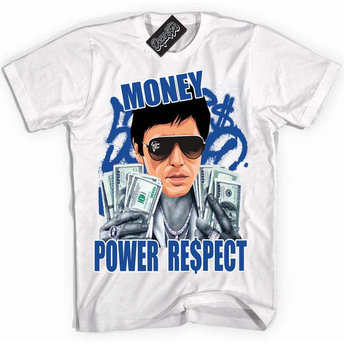 AJ12 Retro Blueberry ‘Tony Montana’ – White Streetwear T-Shirt | Sneaker Matching shirt for AJ12 Retro Blueberry | Men's and Women's Streetwear Graphic Tee by Sneaker Shirts Outlet.
