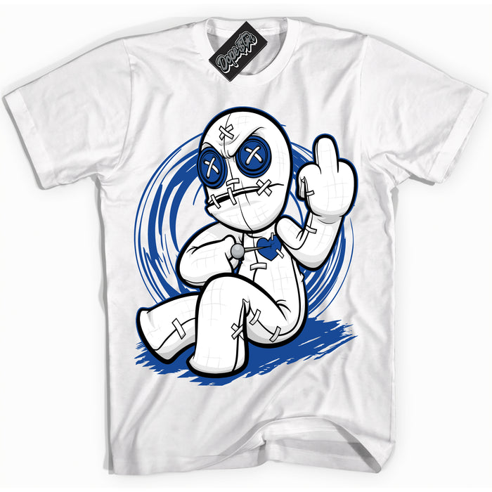 AJ12 Retro Blueberry ‘Voodoo Doll’ – White Streetwear T-Shirt | Sneaker Matching shirt for AJ12 Retro Blueberry | Men's and Women's Streetwear Graphic Tee by Sneaker Shirts Outlet.
