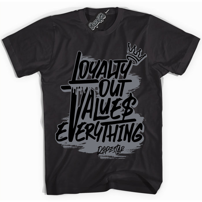 AJ12 Retro Barons ‘Loyalty Out Values Everything – Black Streetwear T-Shirt | Sneaker Matching shirt for AJ12 Retro Barons | Graphic Tee for Men & Women Streetwear by Sneaker Shirts Outlet.