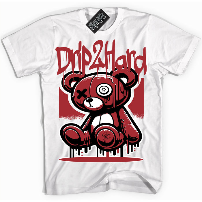 Cool White Shirt with “ Drip 2 Hard” design that perfectly matches Taxi Flip 12s Sneakers.