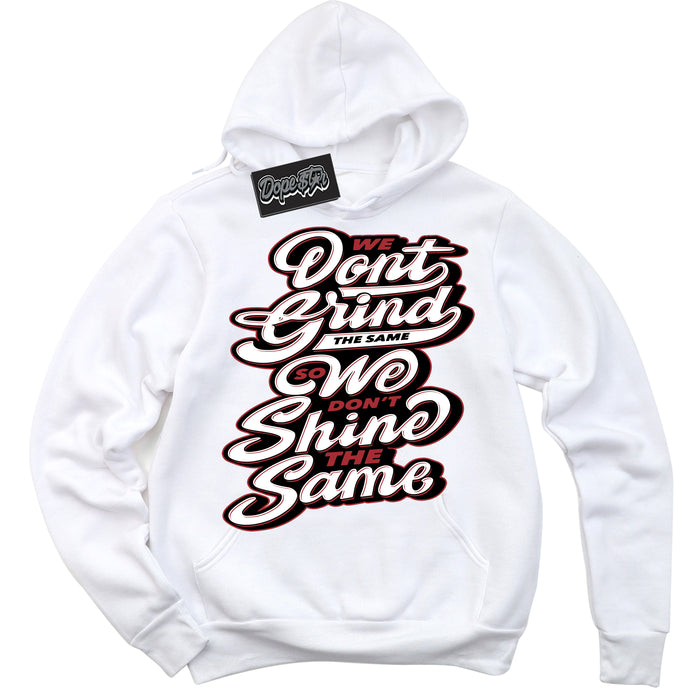 Cool White Hoodie with “ Grind Shine ”  design that Perfectly Matches Taxi Flip 12s Sneakers.