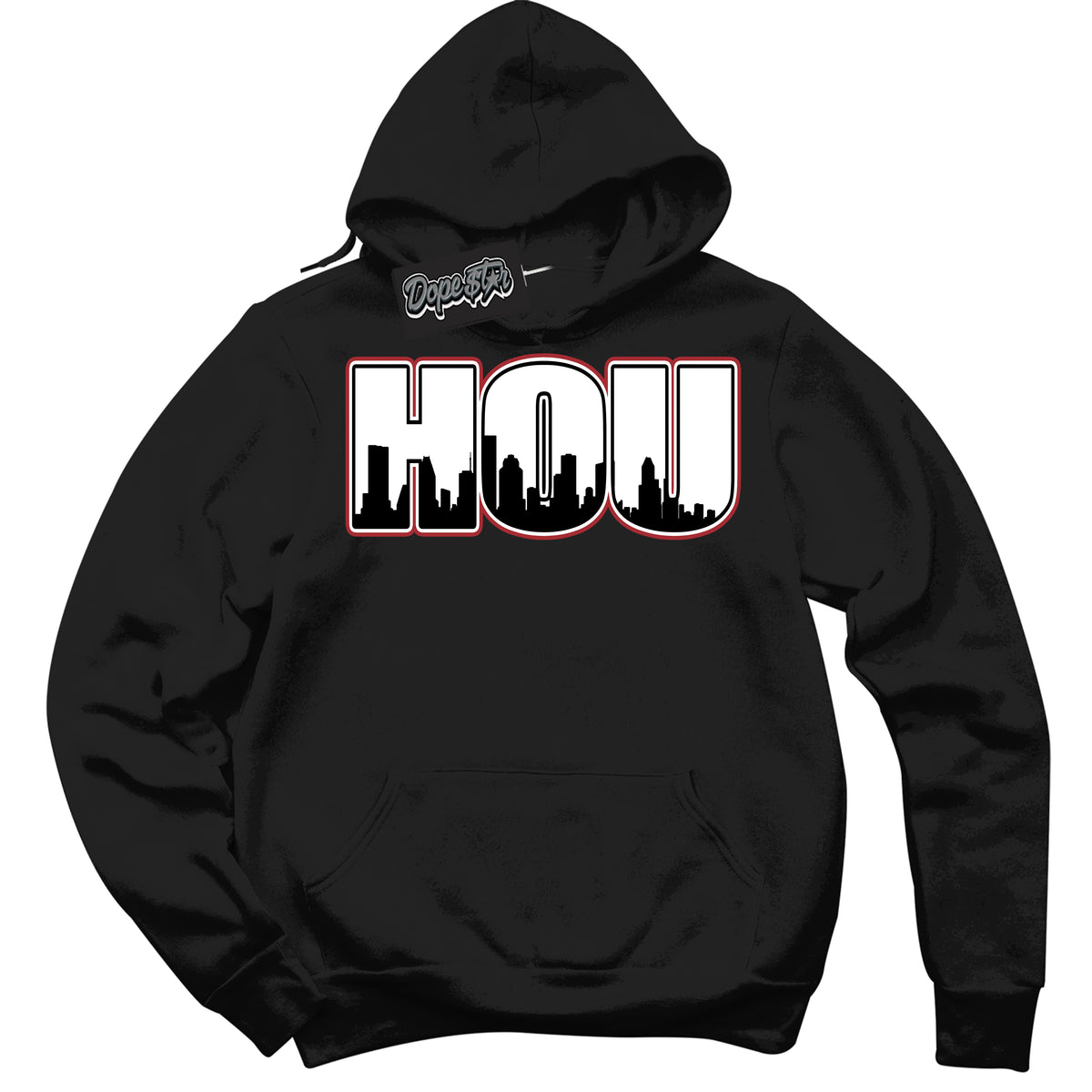Cool Black Hoodie with “ Houston ”  design that Perfectly Matches Taxi Flip 12s Sneakers.