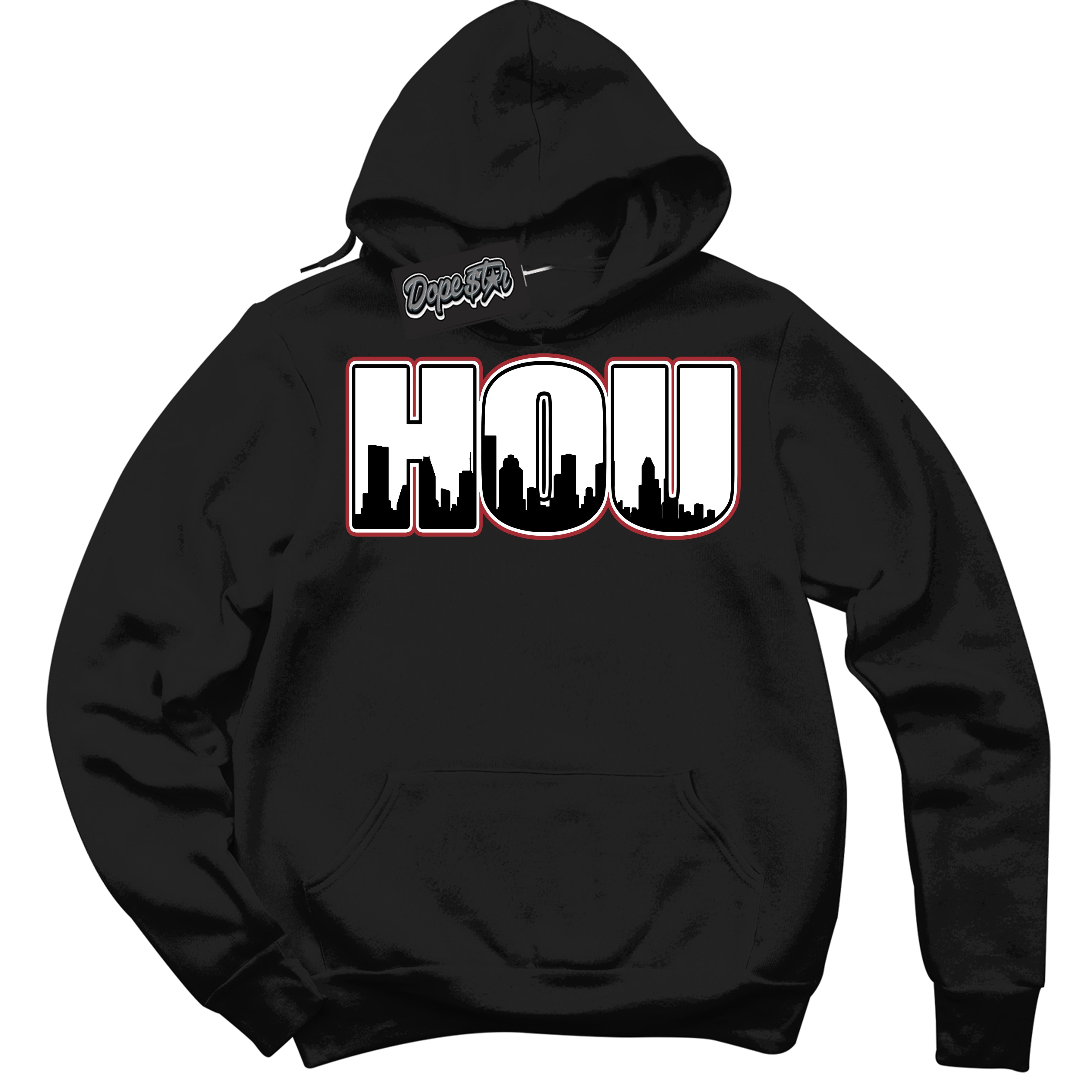 Cool Black Hoodie with “ Houston ”  design that Perfectly Matches Taxi Flip 12s Sneakers.