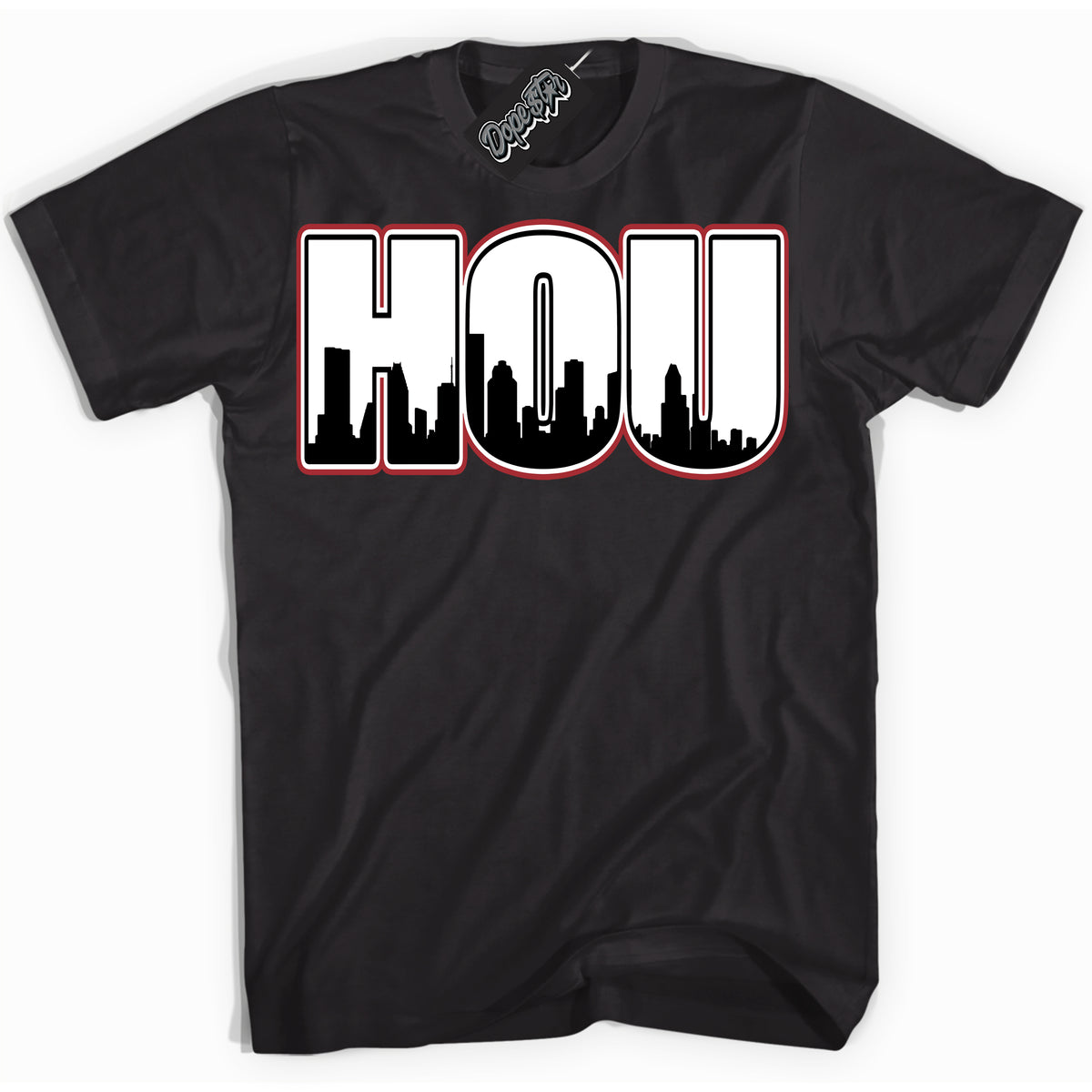 Cool Black Shirt with “ Houston” design that perfectly matches Taxi Flip 12s Sneakers.