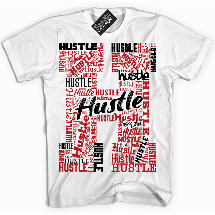Cool White Shirt with “ Hustle H” design that perfectly matches Taxi Flip 12s Sneakers.