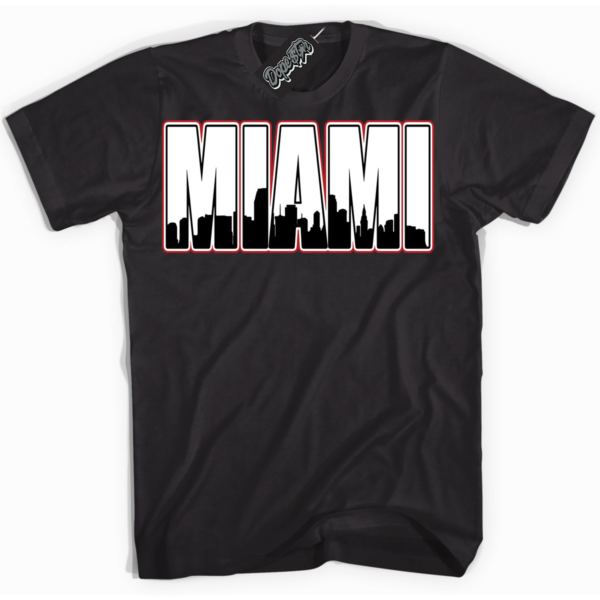 Cool Black Shirt with “ Miami” design that perfectly matches Taxi Flip 12s Sneakers.
