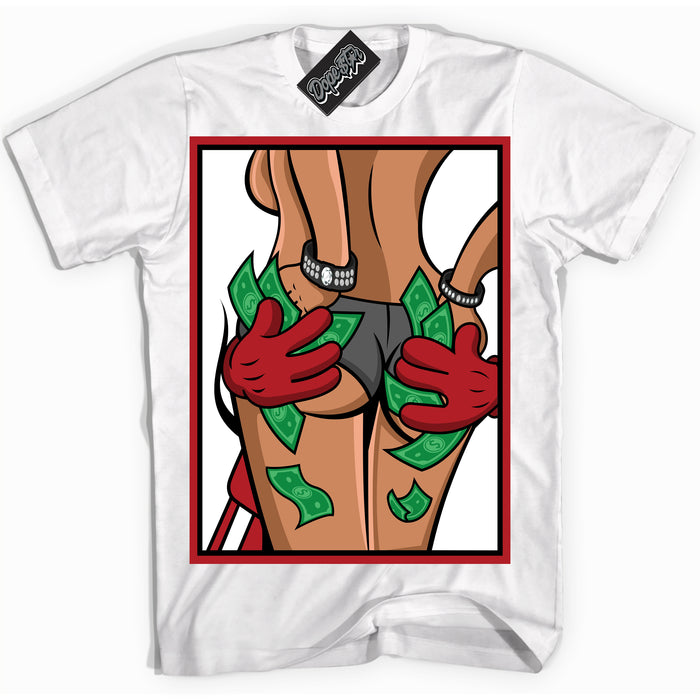 Cool White Shirt with “ Money Hands” design that perfectly matches Taxi Flip 12s Sneakers.