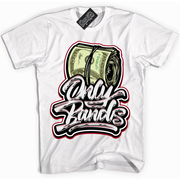 Cool White Shirt with “ Only Bands” design that perfectly matches Taxi Flip 12s Sneakers.