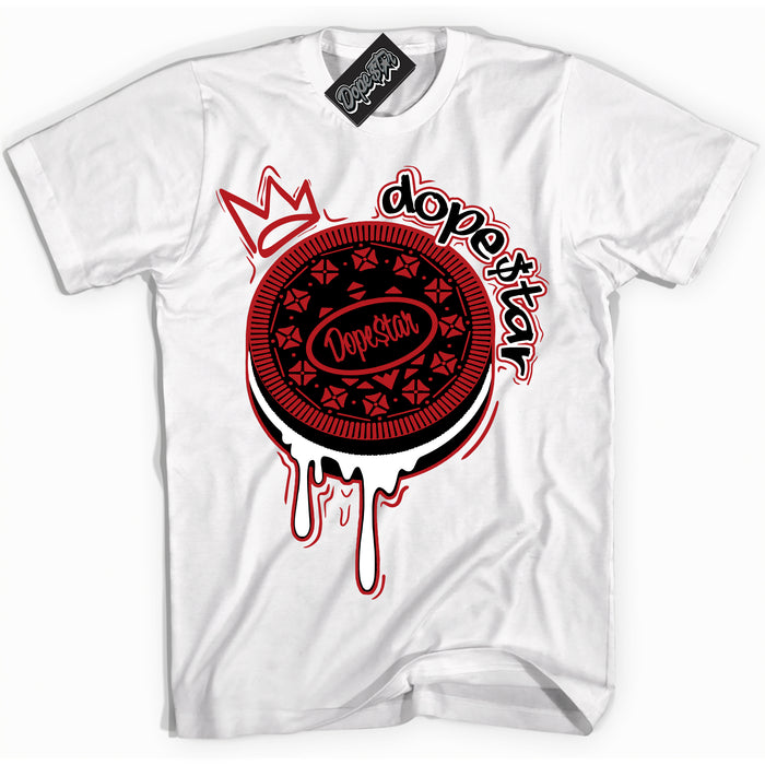 Cool White Shirt with “ Oreo DS” design that perfectly matches Taxi Flip 12s Sneakers.