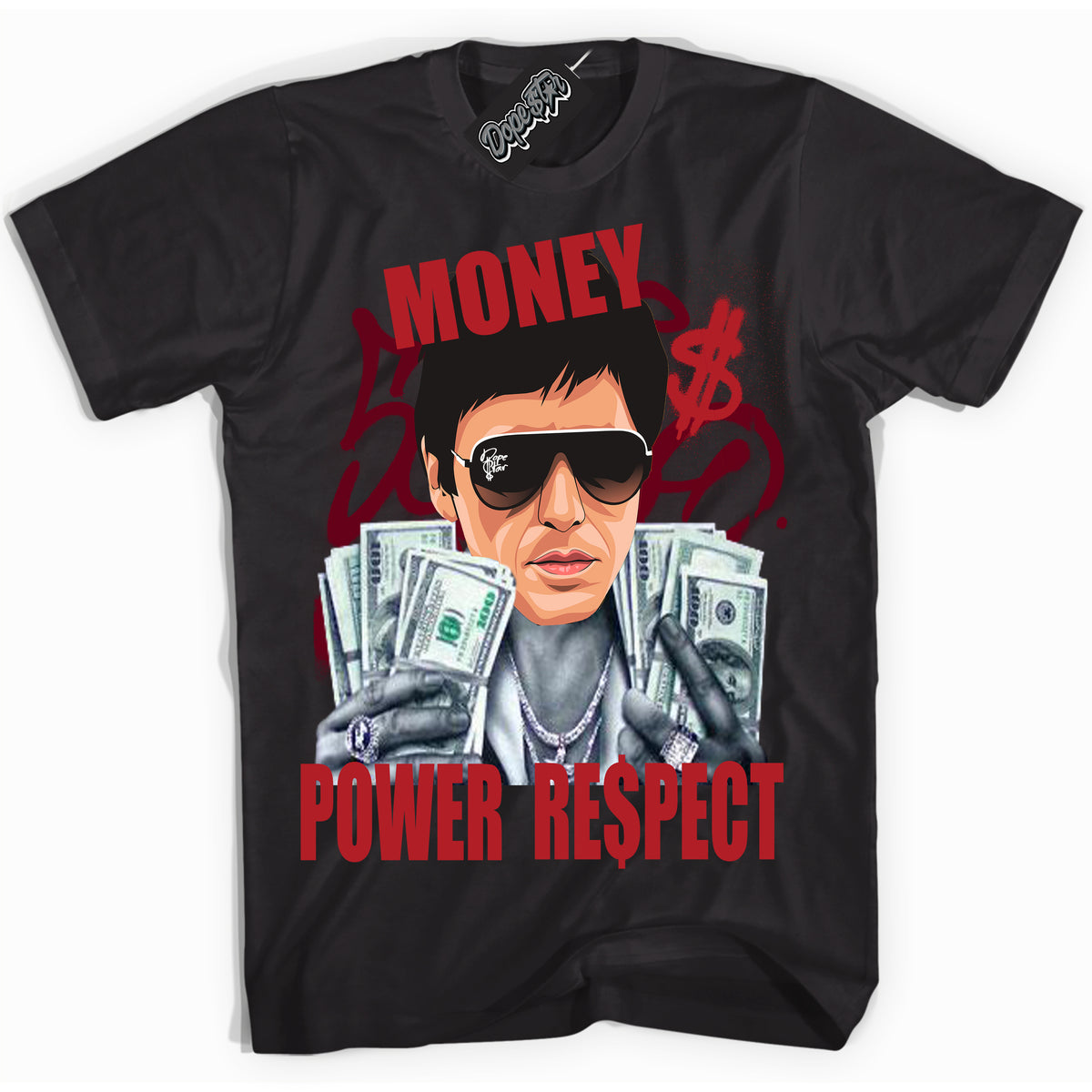 Cool Black Shirt with “ Tony Montana” design that perfectly matches Taxi Flip 12s Sneakers.