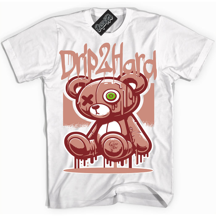 Cool White Shirt with “Drip 2 Hard” design that perfectly matches the Dune Red 13s Jordans.