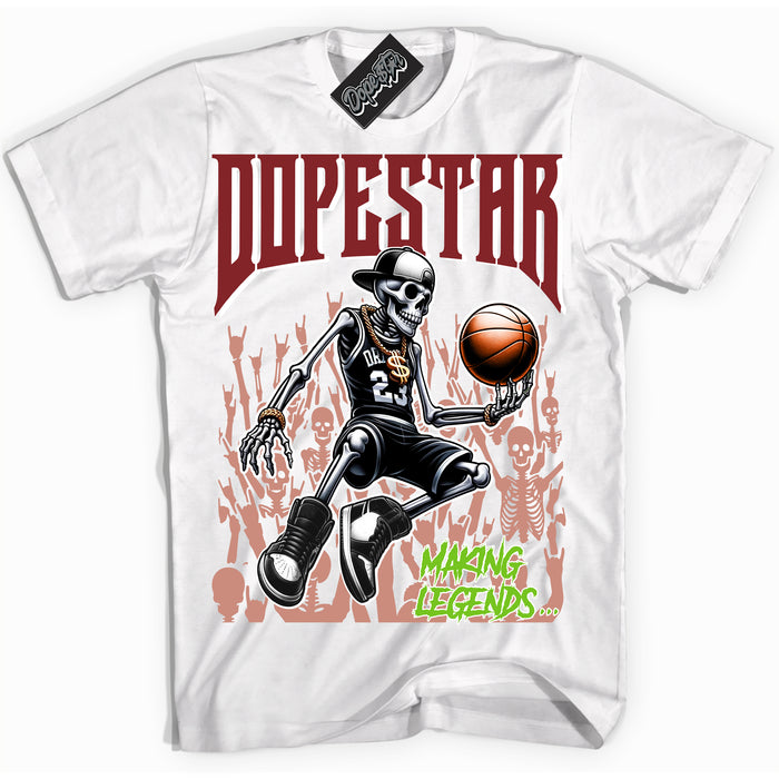 Cool White Shirt with “Making Legends” design that perfectly matches the Dune Red 13s Jordans.