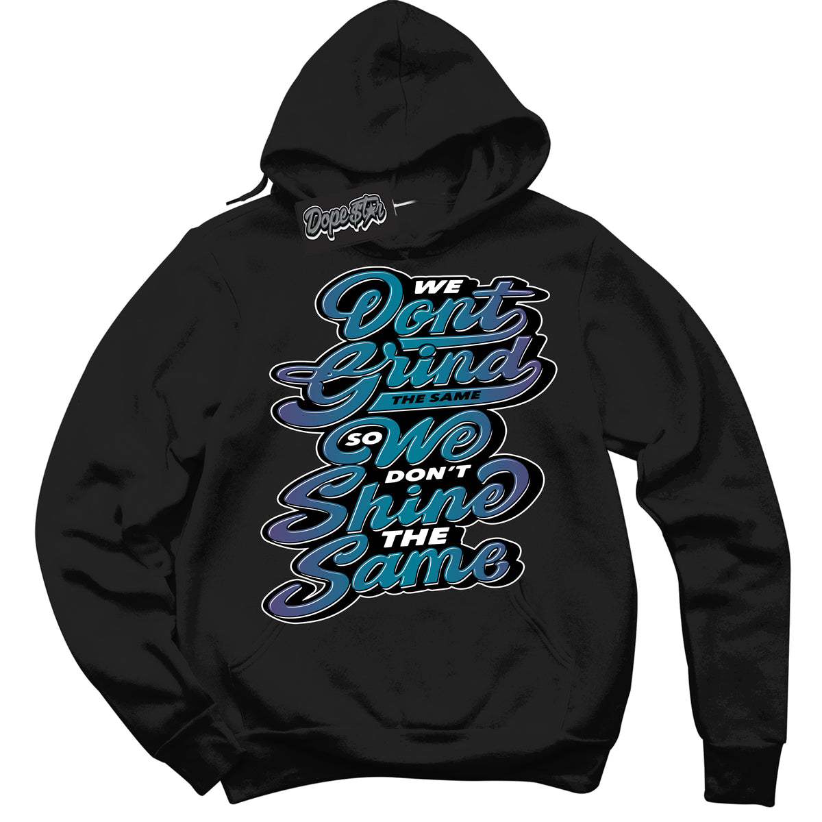 Cool Black Hoodie with “ Grind Shine ”  design that Perfectly Matches Love Letter 14s Sneakers.